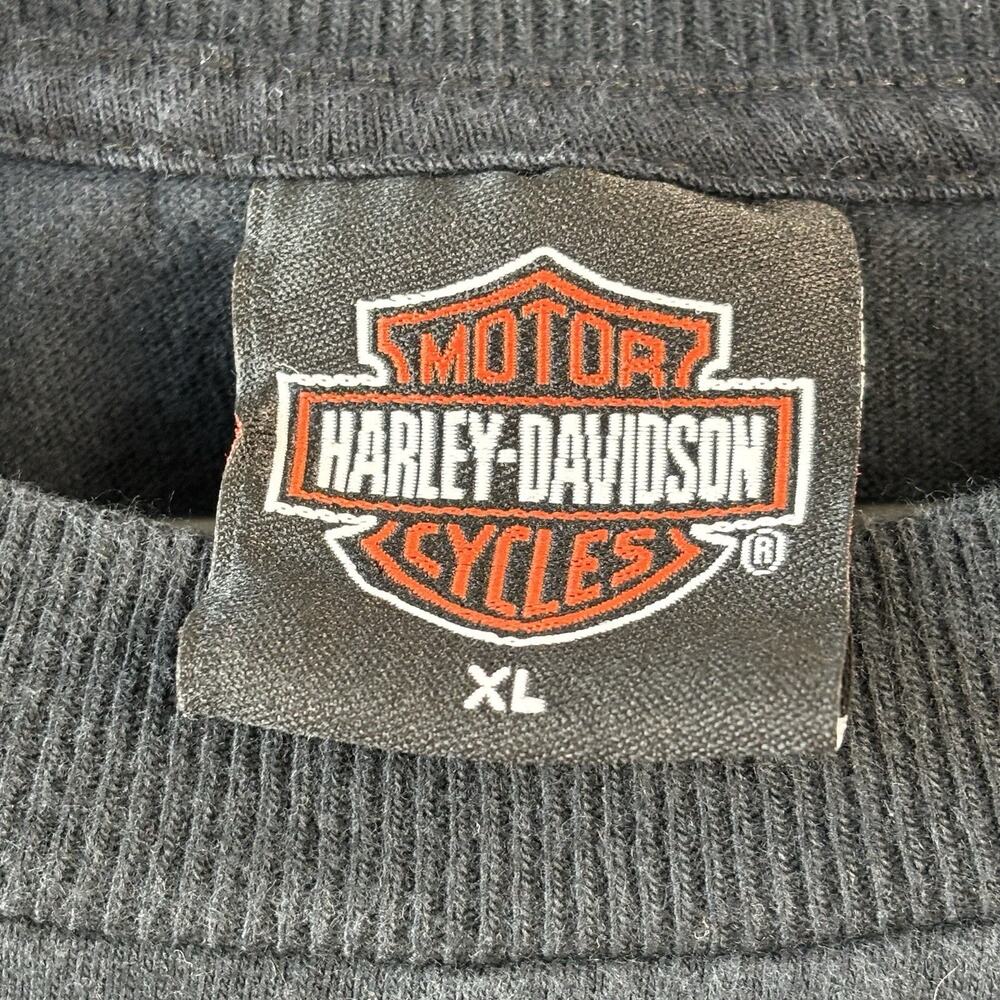 Harley Davidson Mens T Shirt XL Black Kuwait Short Sleeve Biker Y2k USA Cotton - Picture 2 of 6